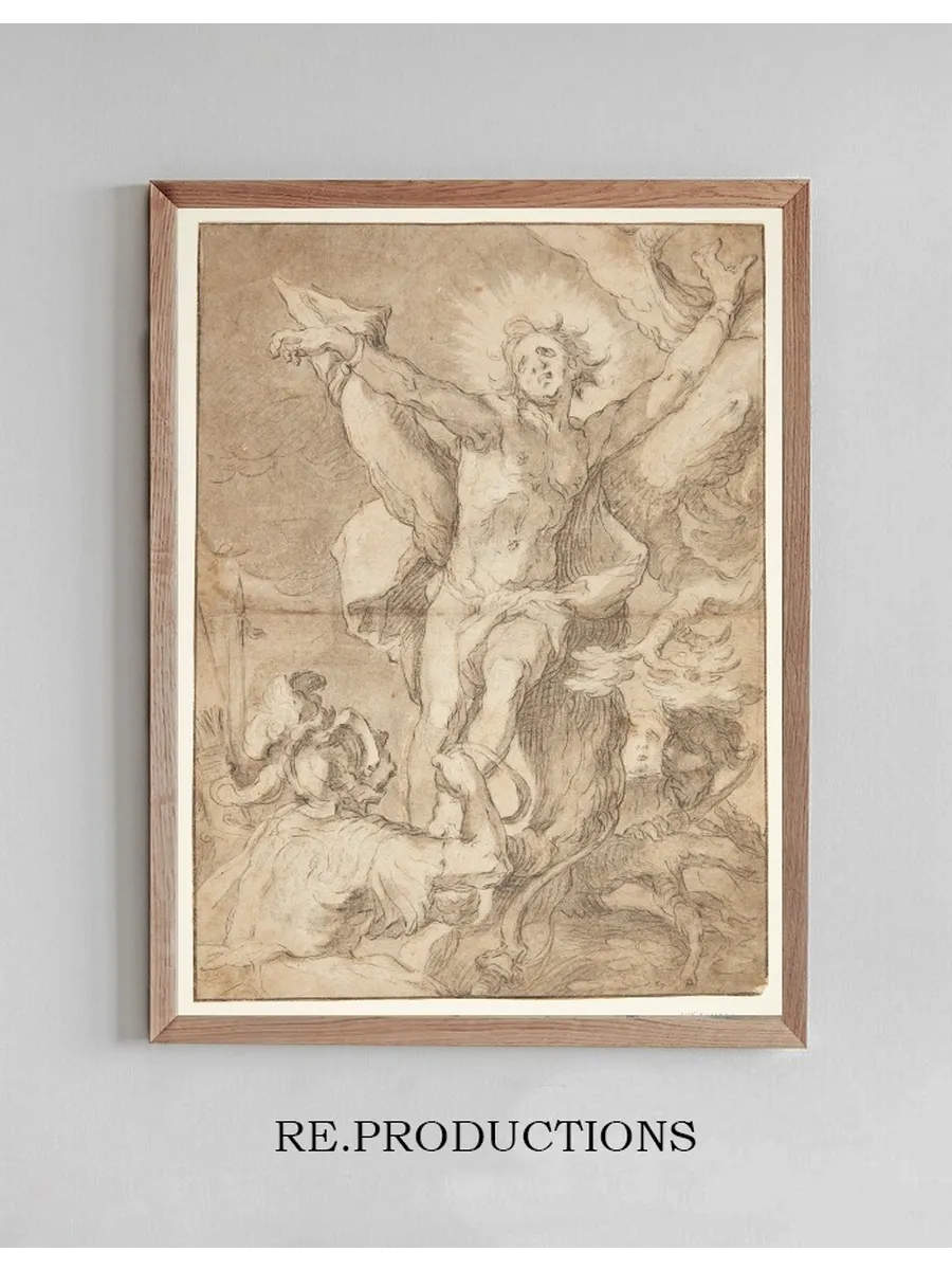 Saint Sebastian Is Tied to a Tree by a Roman Soldier