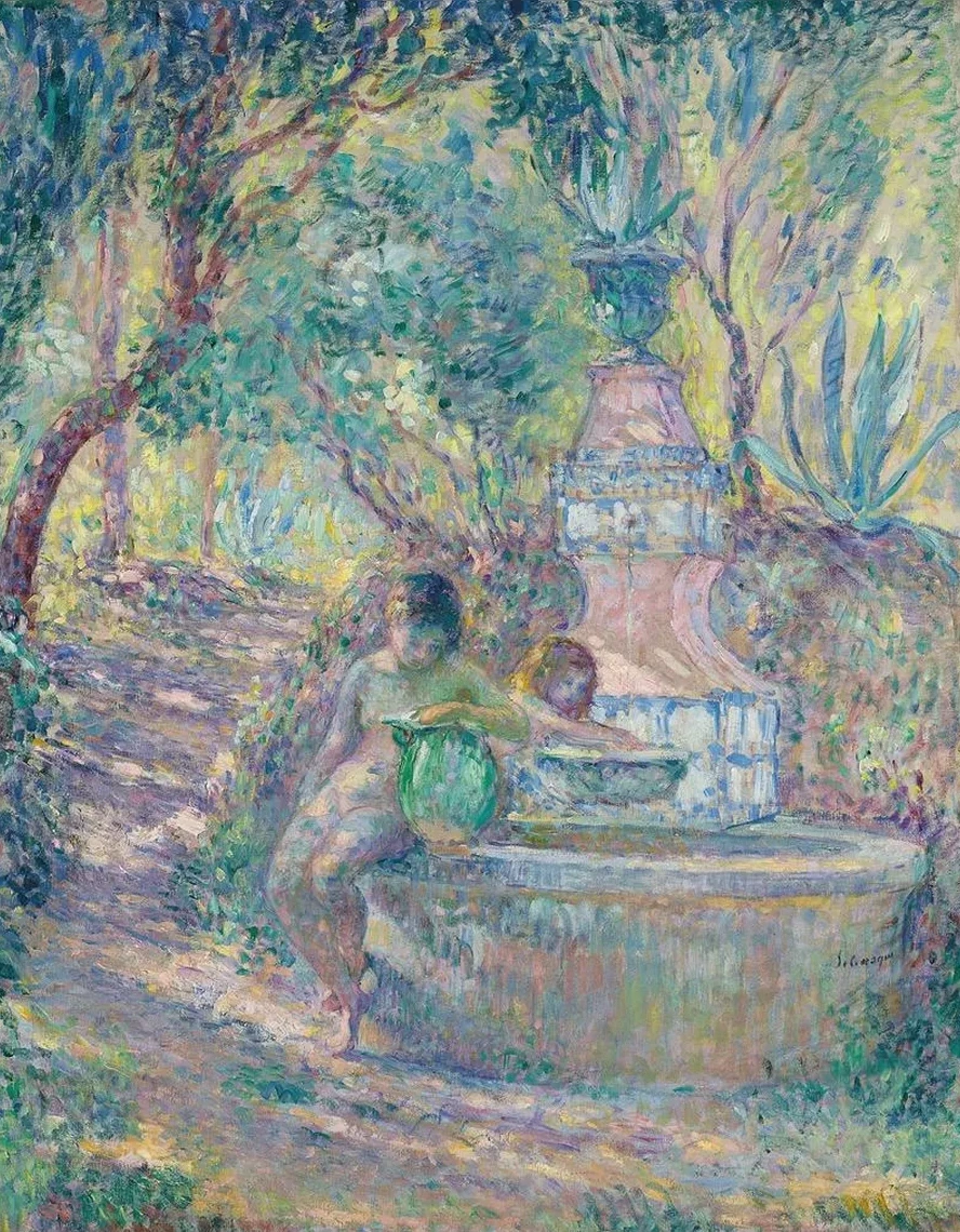 Saint - Tropez, Deux Jeunes Filles la Fontaine