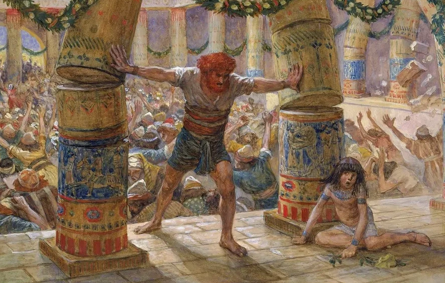 Samson Puts Down the Pillars