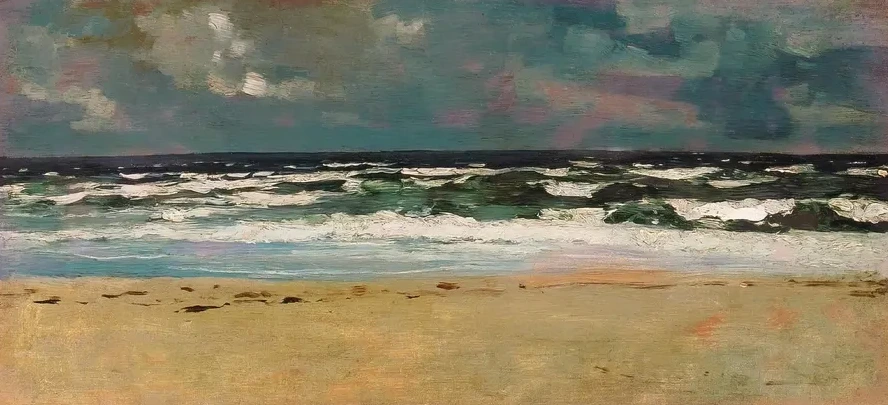 Sandy Beach with Breakers
