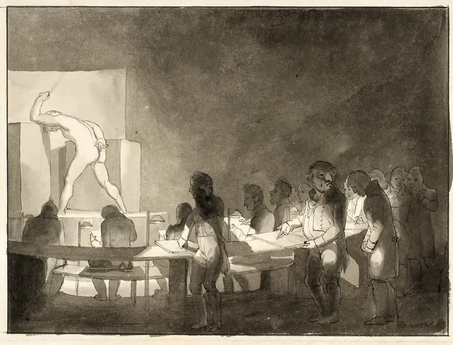Satire Over Modelskolen P Kunstakademiet