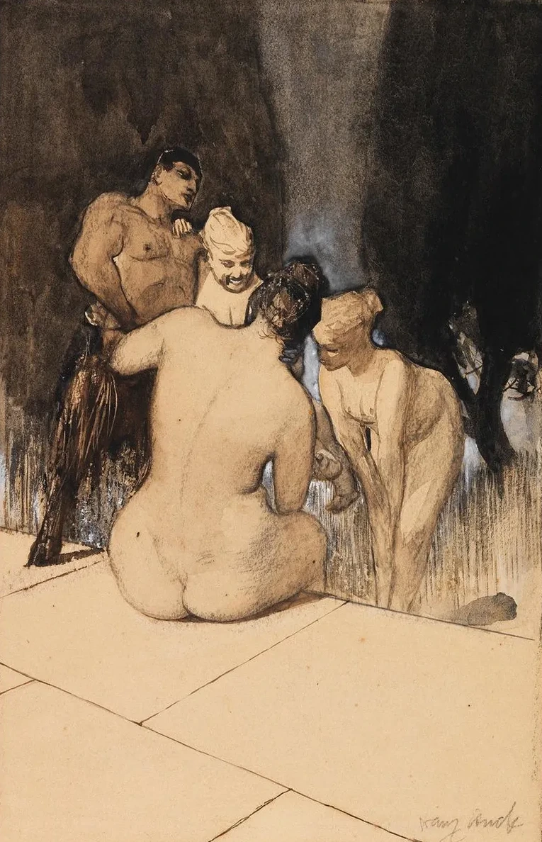 Satyr mit Nymphen und Kind