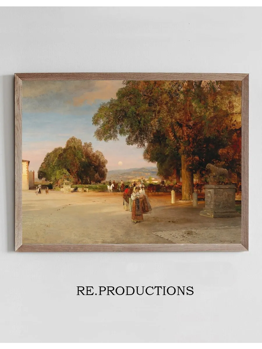 Scene at Dusk on the Terrace of Villa Grazioli in Grottaferrata