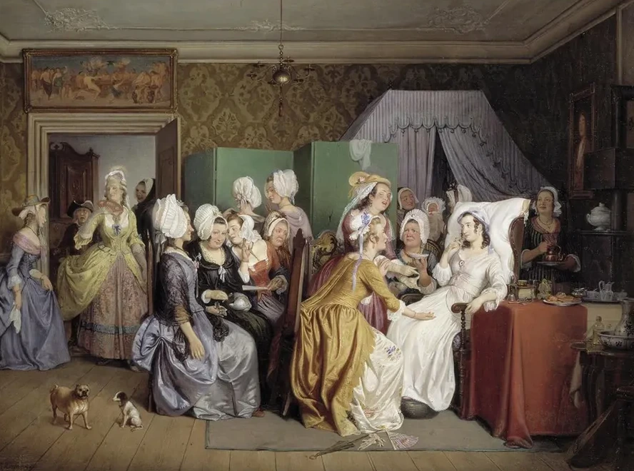 Scene from Ludwig Holberg's The Lying - in Room
