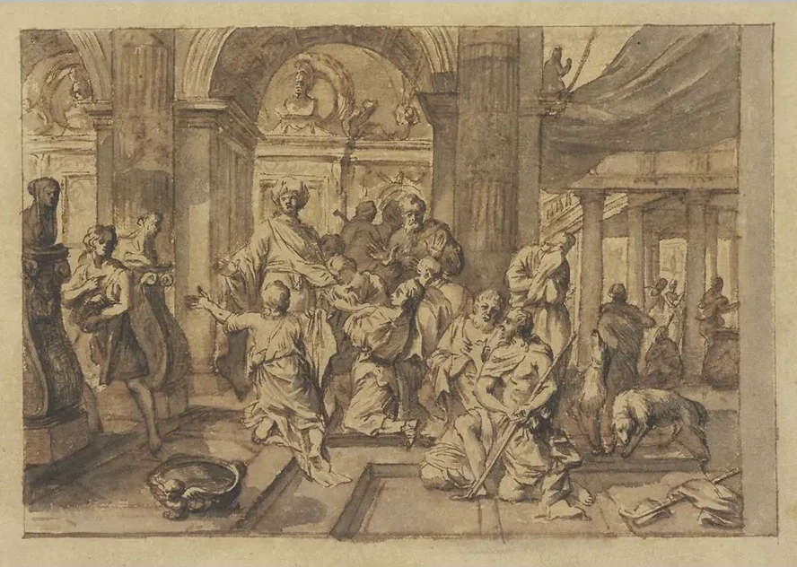 Scene in a Temple