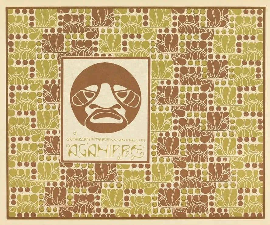 Schablonierter Wanddecor Agahippe (agahippe Stencilled Wall Decoration)