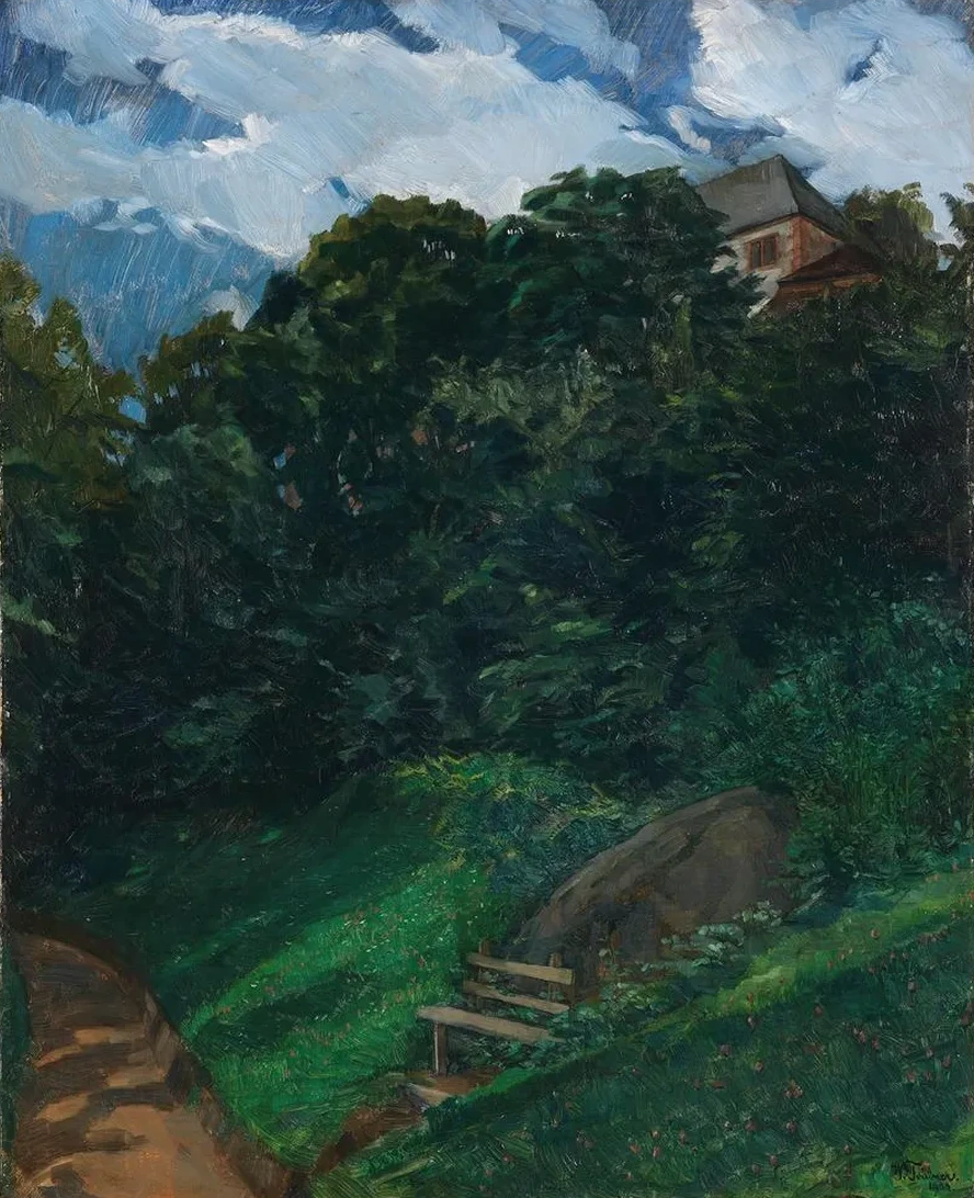 Schlosspark Lichtenberg Mit Bank (odenwald)