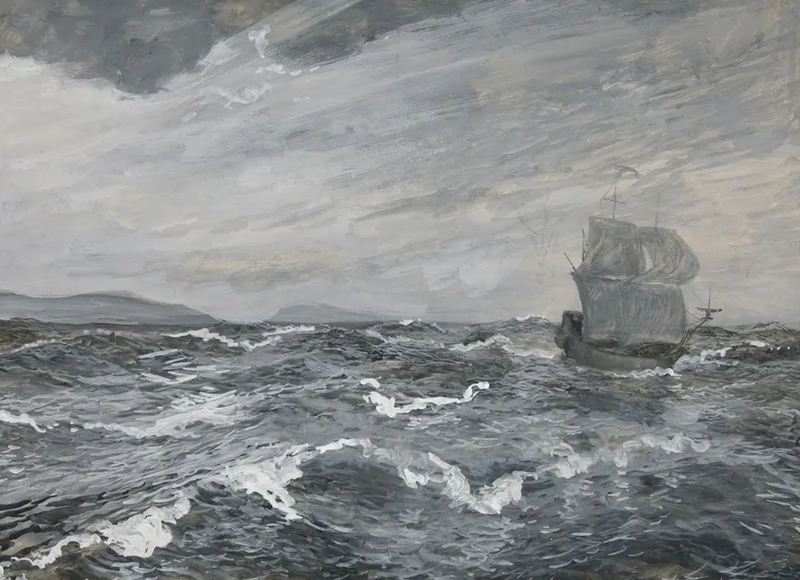 Seascape with Sailingboat