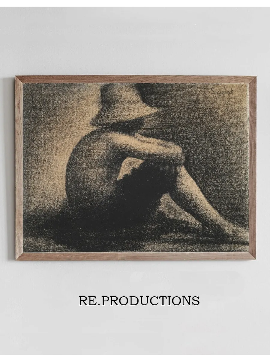 Seated Boy with Straw Hat, study for Bathers atAsni res