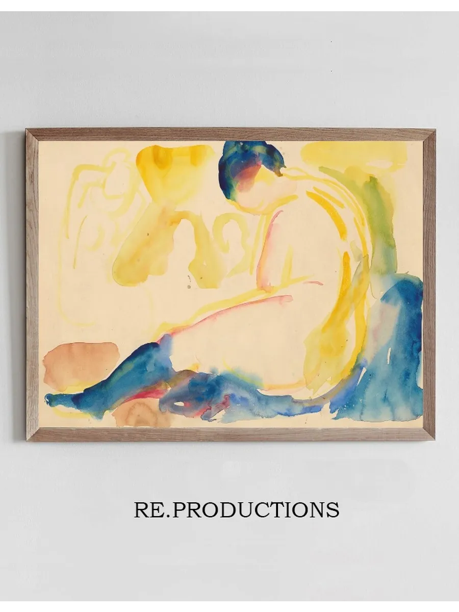 Seated Female Nude with Blue Stockings
