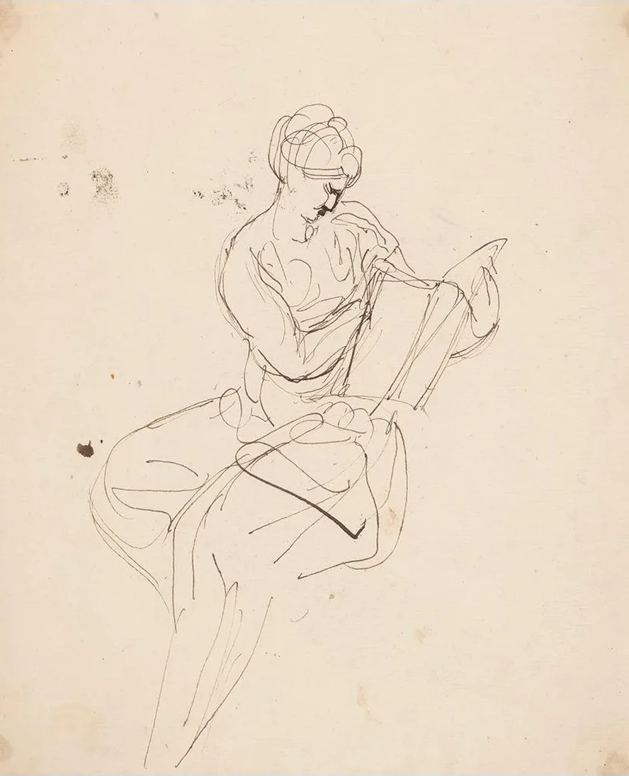Seated Figure Reading
