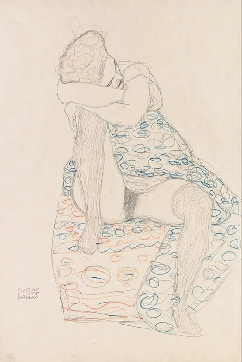 Seated Figure with Gathered up Skirt