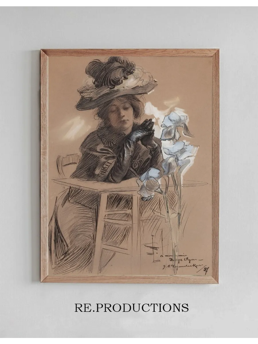Seated Lady with Elegant Hat