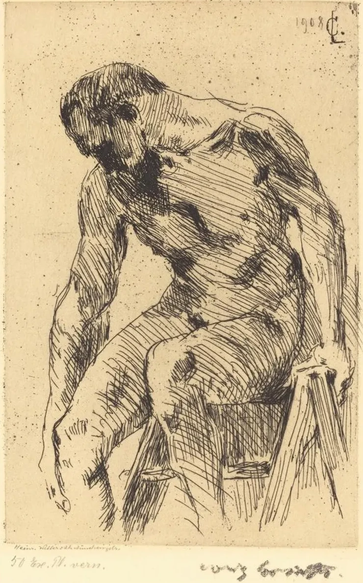 Seated Male Nude (Sitzender M nnlicher Akt)