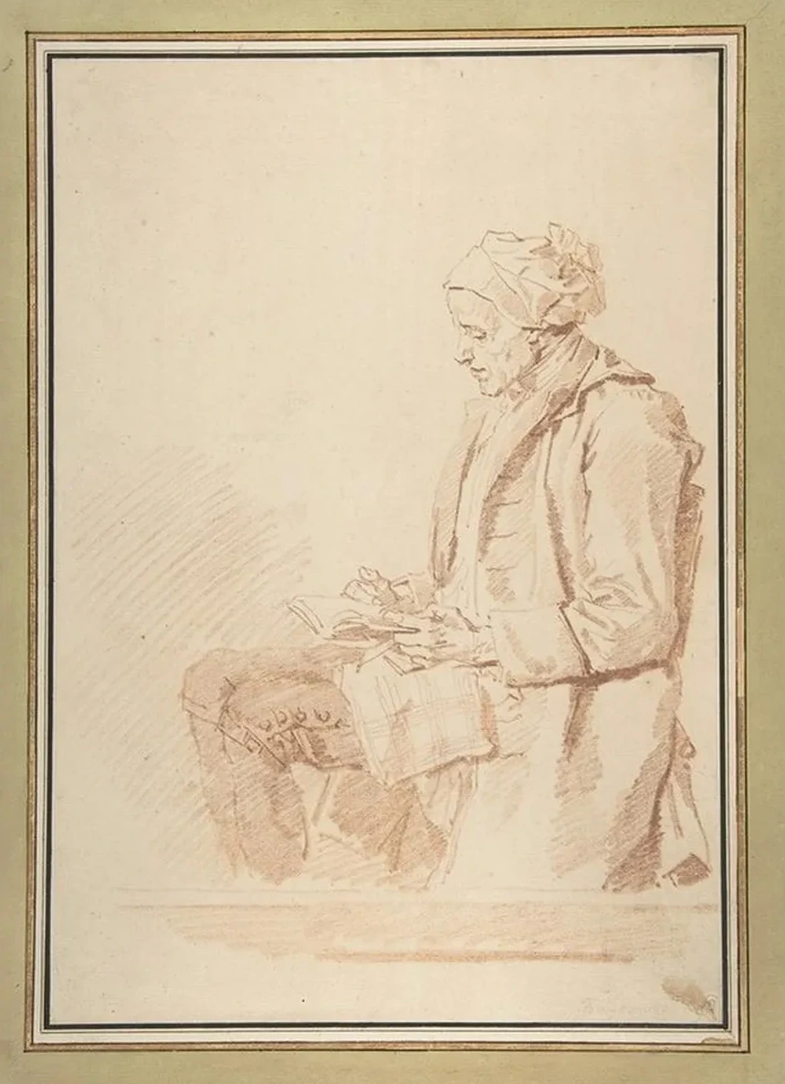 Seated Man Reading
