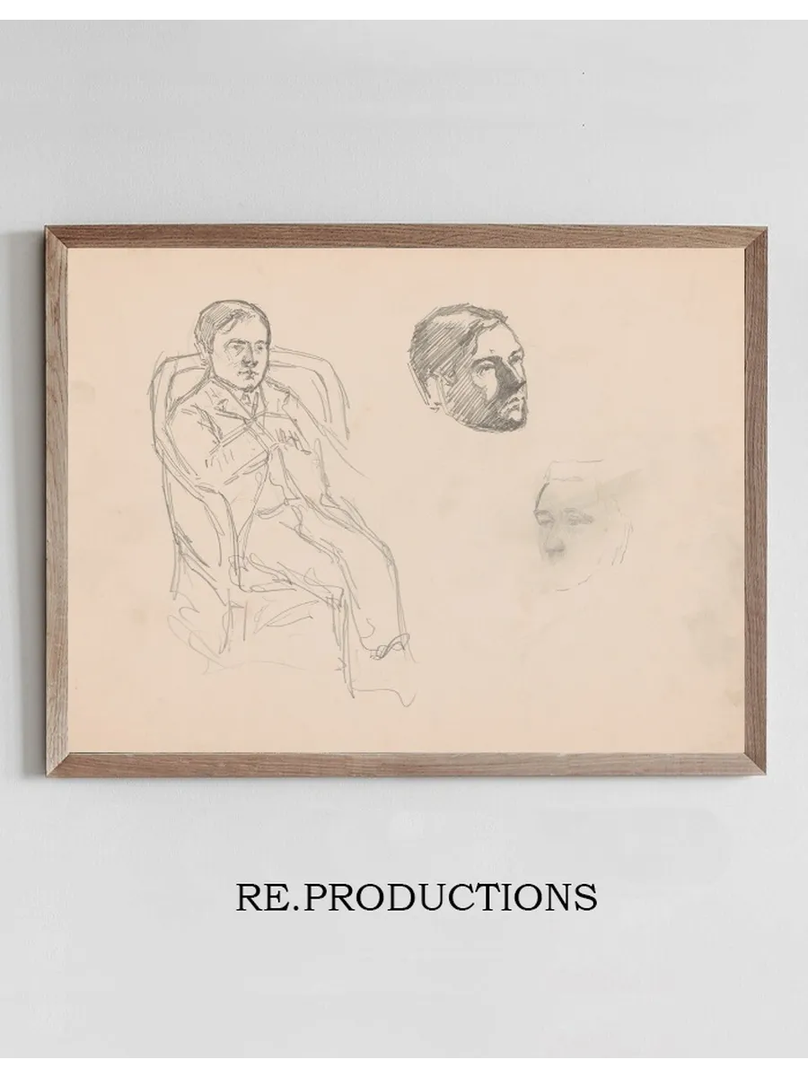 Seated Man and two Heads