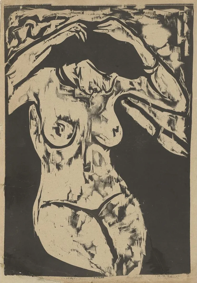 Seated Nude Fixing Her Hair