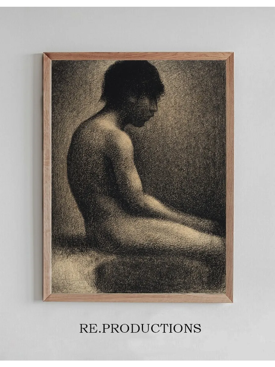 Seated Nude Study for Une Baignade