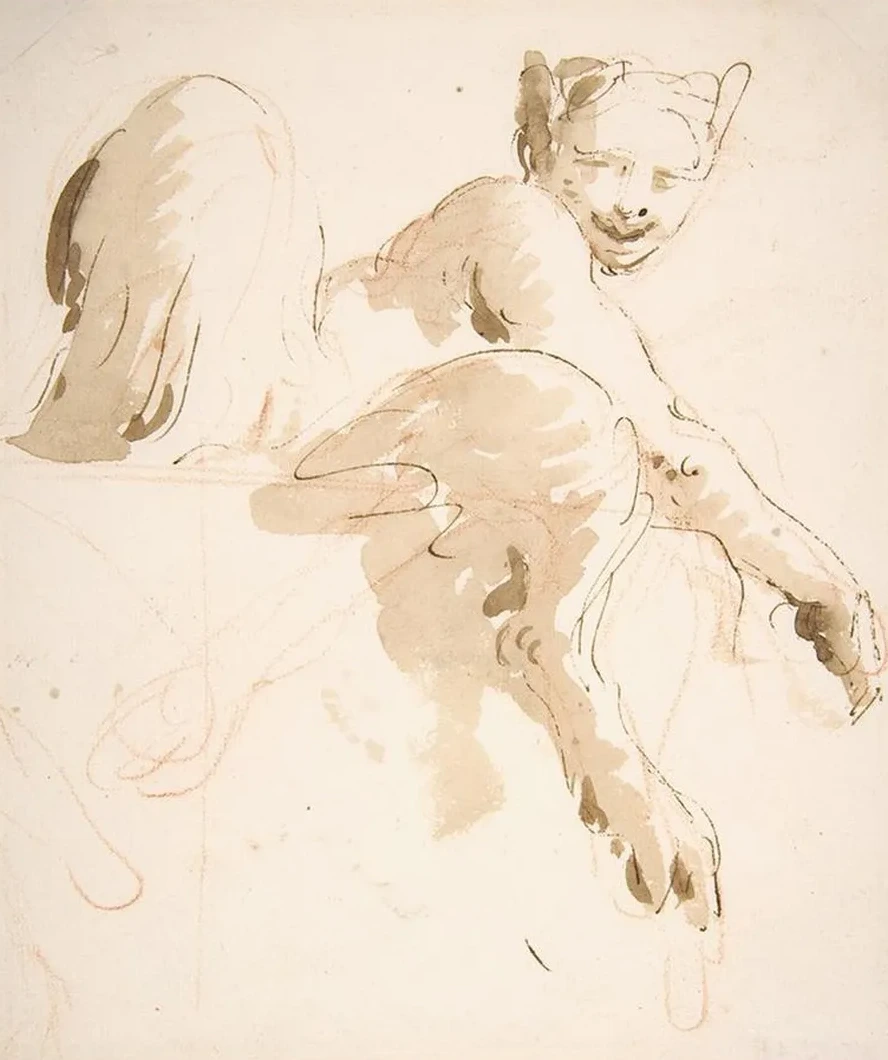 Seated Satyress