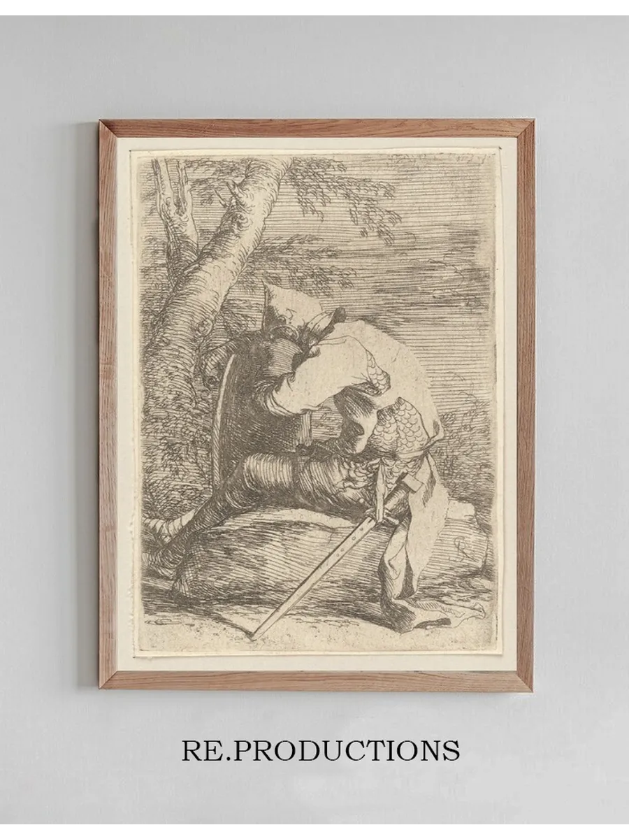 Seated Soldier Leaning on His Shield