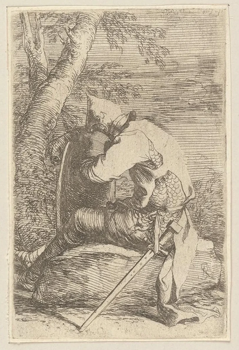 Seated Soldier Leaning on His Shield