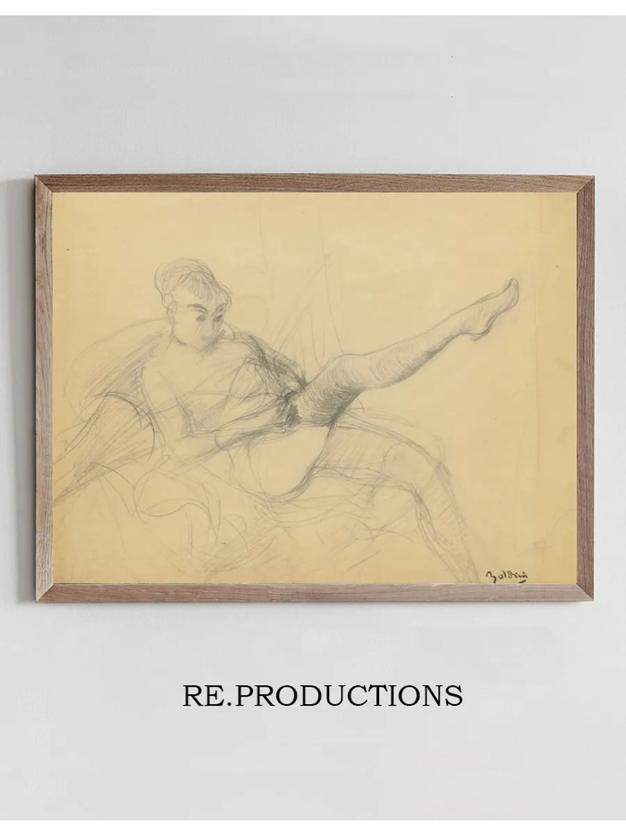 Seated Woman Putting on Her Stocking