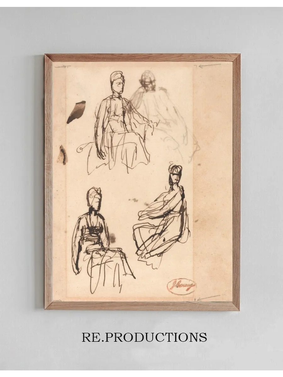 Seated Woman Three Studies