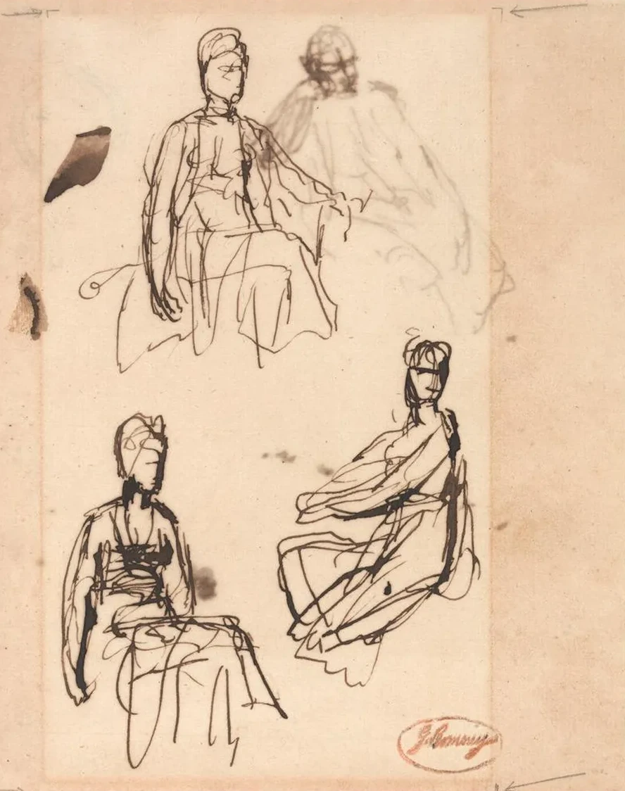 Seated Woman Three Studies