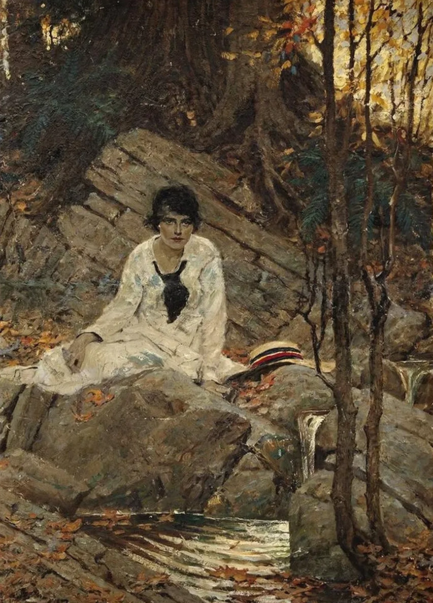 Seated Woman With a Hat