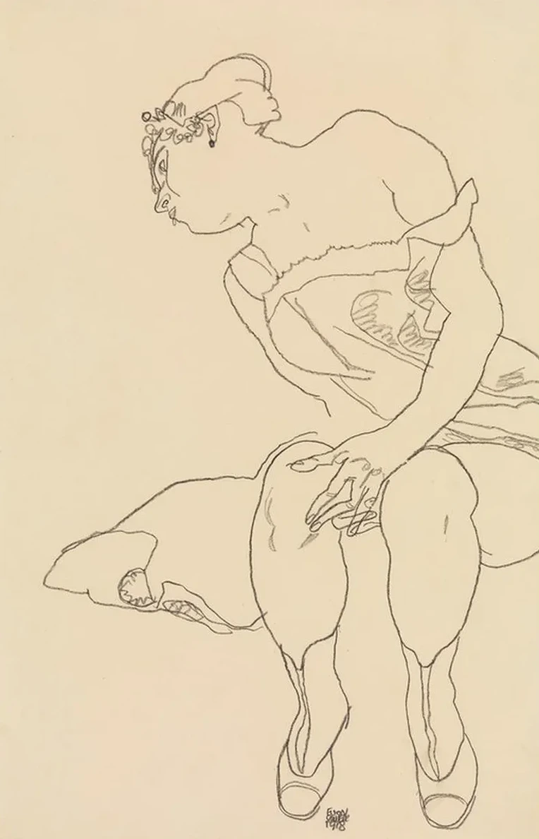 Seated Woman in Corset and Boots