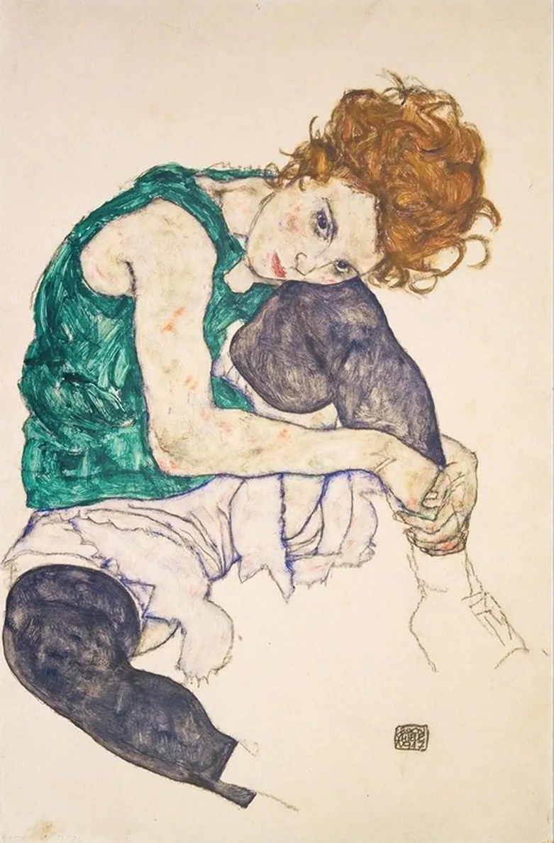 Seated Woman with Bent Knees (Adele Herms)