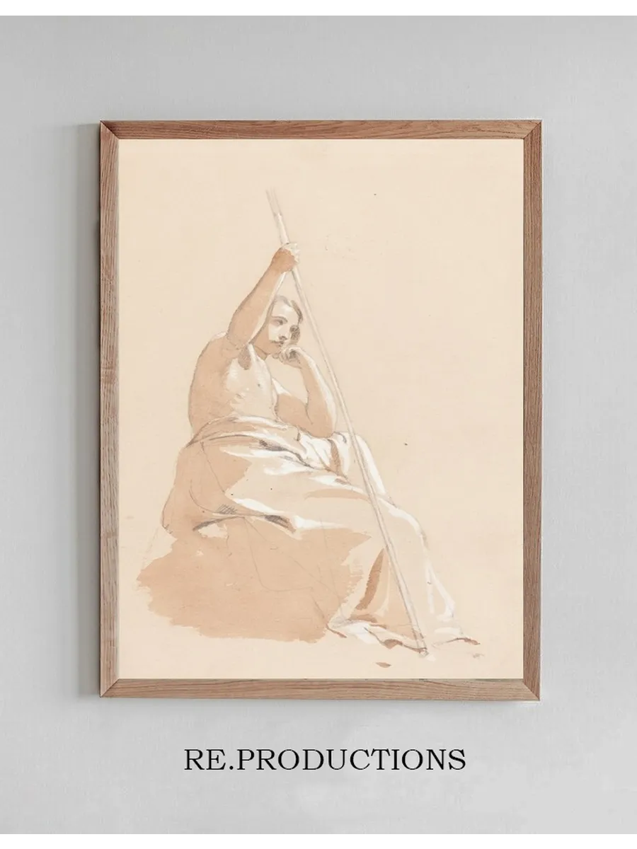 Seated Youth with a Staff