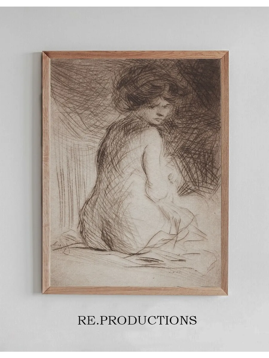 Seatetd Nude Woman from the Back