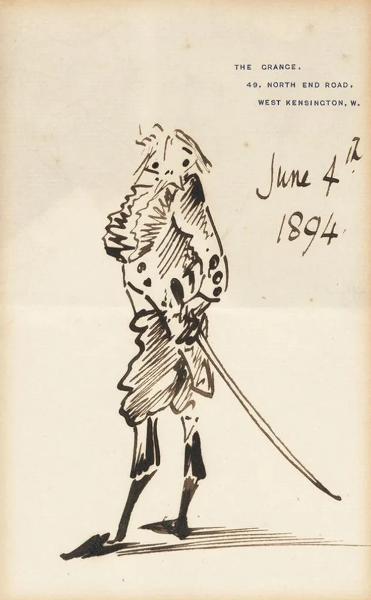 Self Caricature in Formal Dress on the Occasion of His Baronetcy