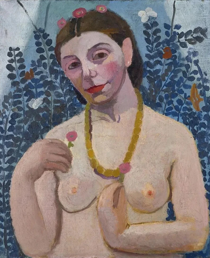 Self - Portrait as a Half - Length Nude with Amber Necklace II
