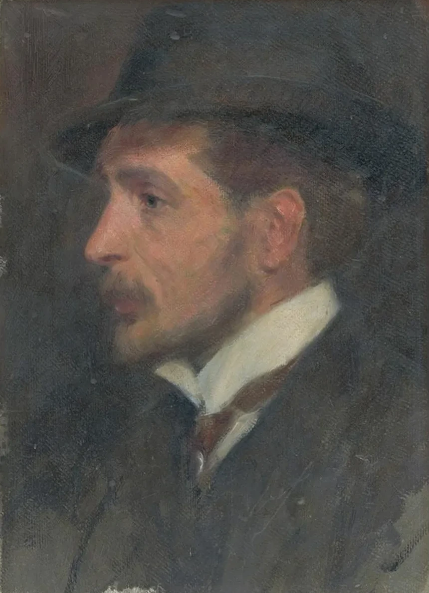Self - Portrait from Profile in a Hat