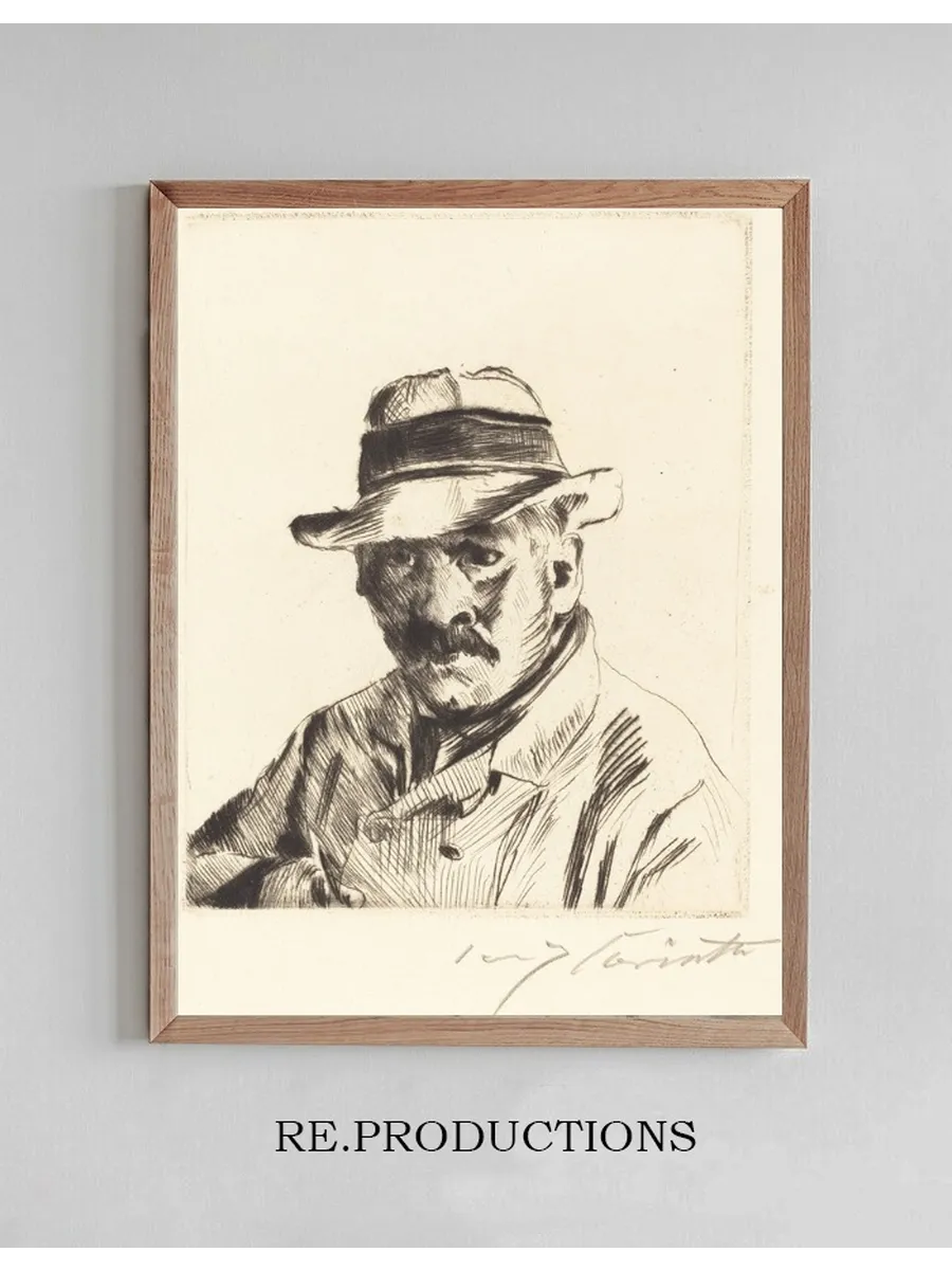 Self - Portrait in a Straw Hat (Selbstbildnis im Strohhut)