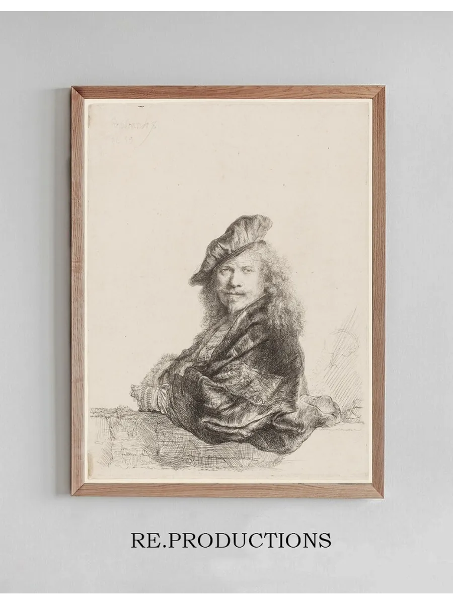 Self - Portrait Leaning on a Stone Sill