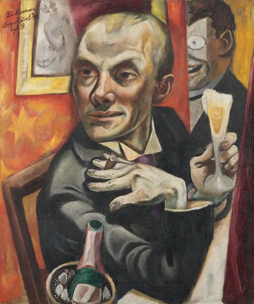 Self - Portrait with Champagne Glass