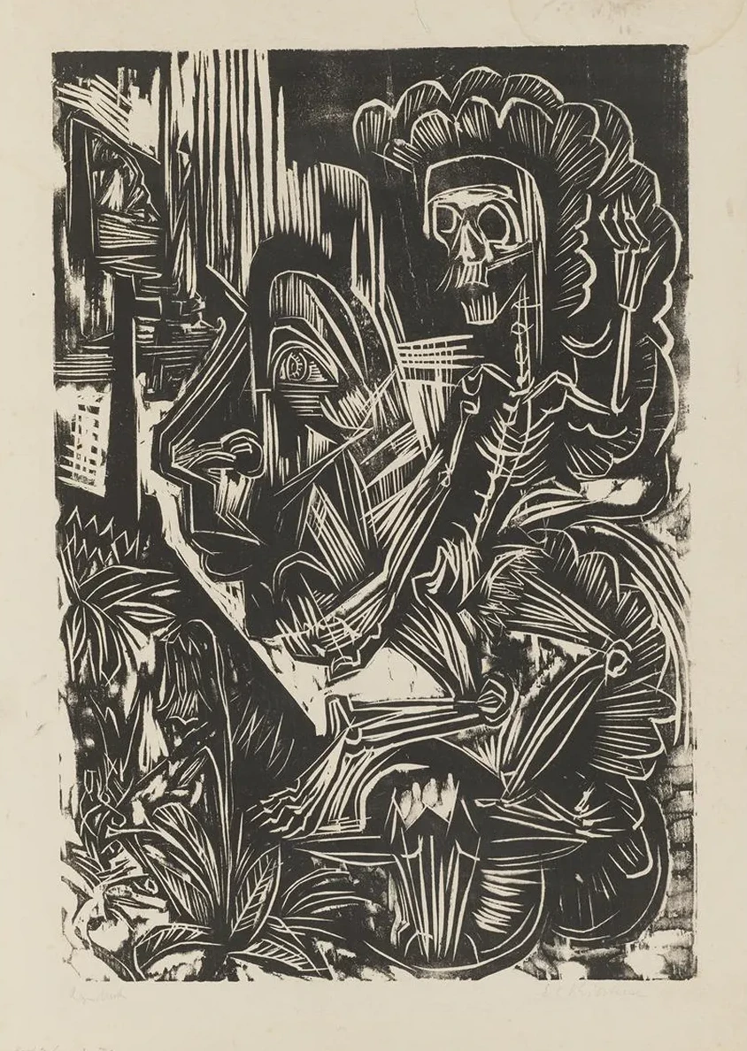 Self - Portrait with Dancing Death