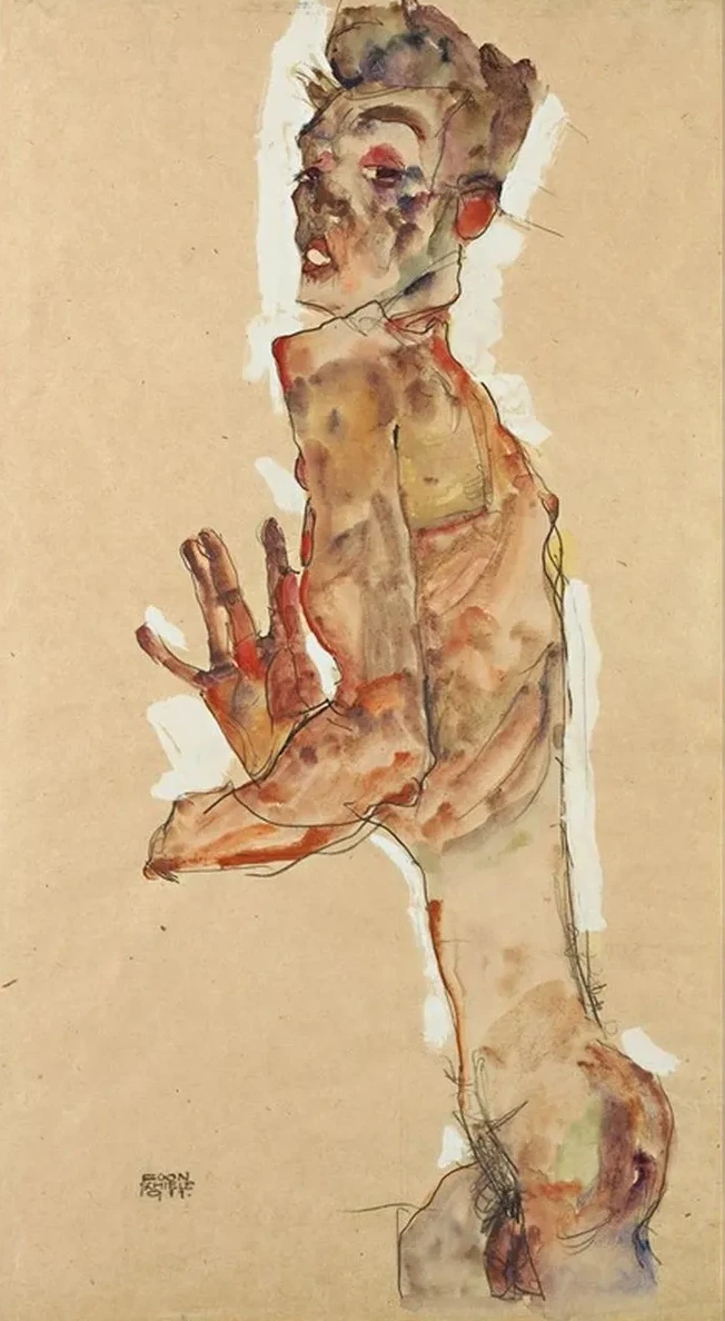 Self - Portrait with Splayed Fingers
