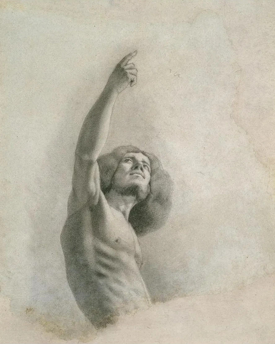 Self - Portrait with Upraised Arm