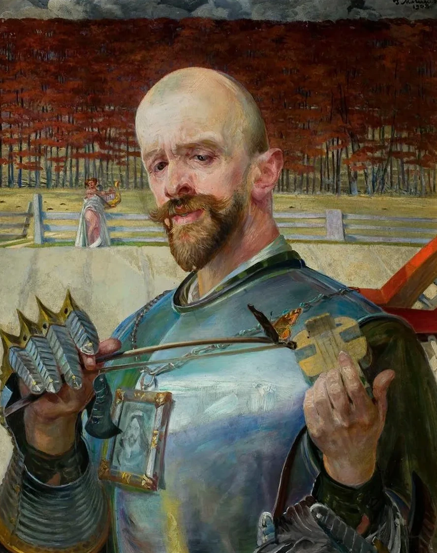 Self - Portrait in Armour with Fiddles