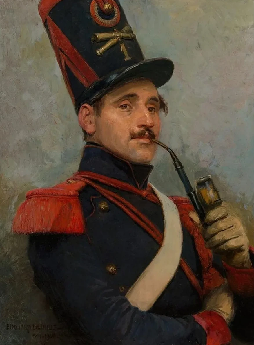 Self - Portrait Wearing French Horse Artillery Enlisted Men's Uniform