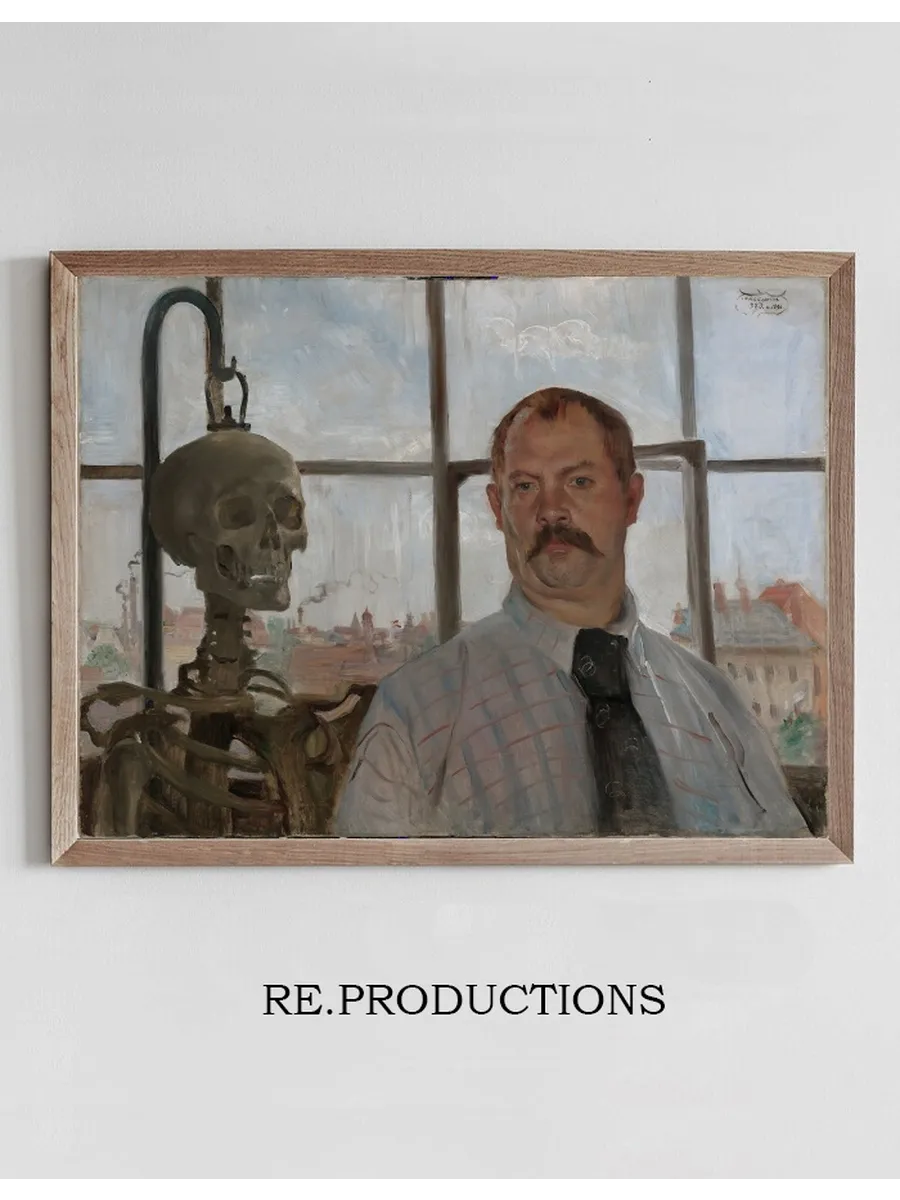 Self - Portrait with Skeleton