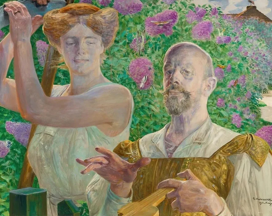 Self - Portrait with Muse Andbuddleia