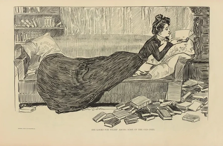 She Looks for Relief Among Some of the Old Ones