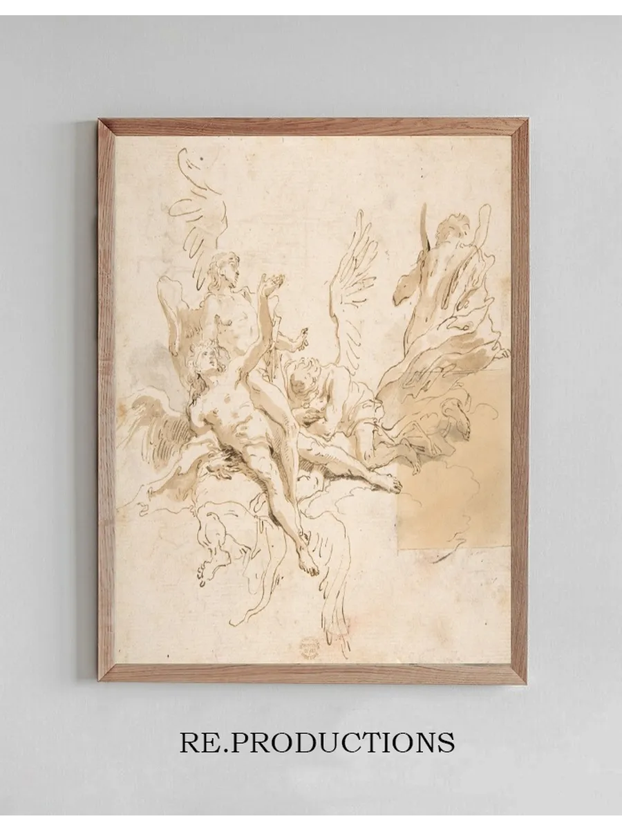 Sheet of Studies Five Angels