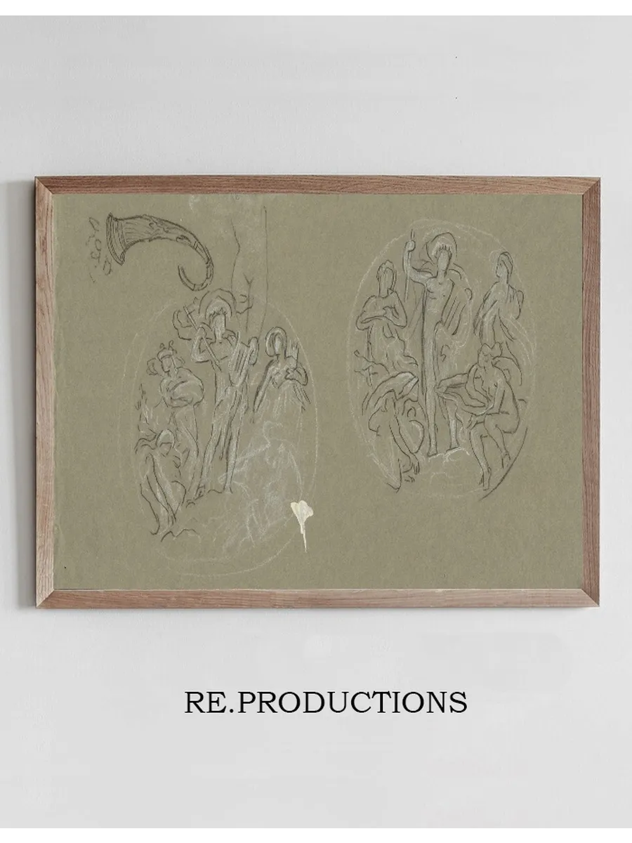 Sheet of Studies for Huntingtonceiling