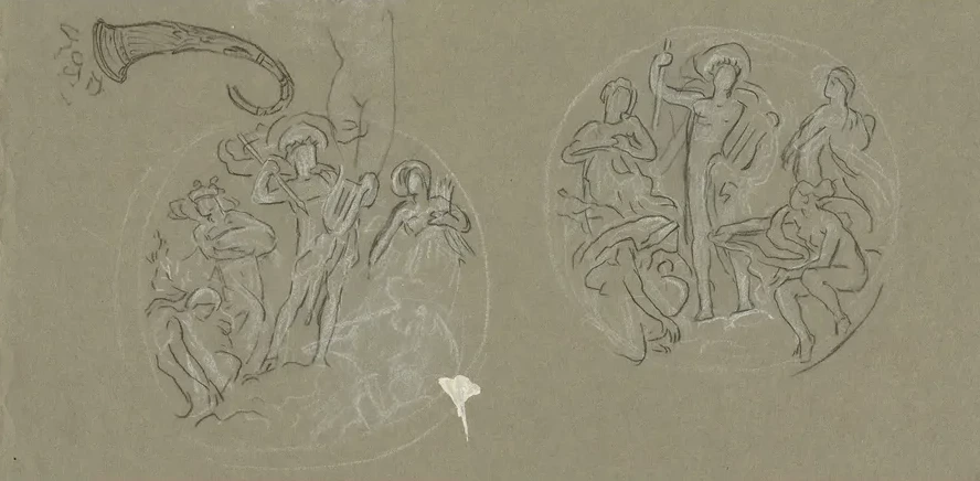 Sheet of Studies for Huntingtonceiling